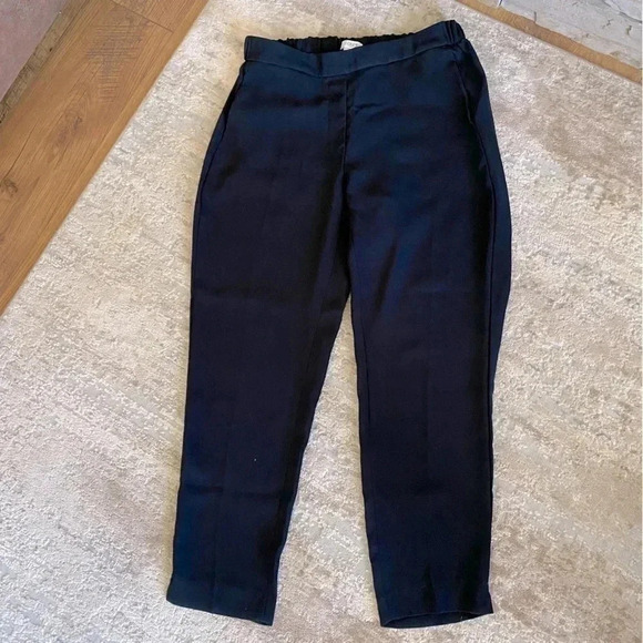 J. Crew The Jamie Dress Pants Tapered Leg Elasticated Waist Solid Black: 10 - Picture 2 of 11